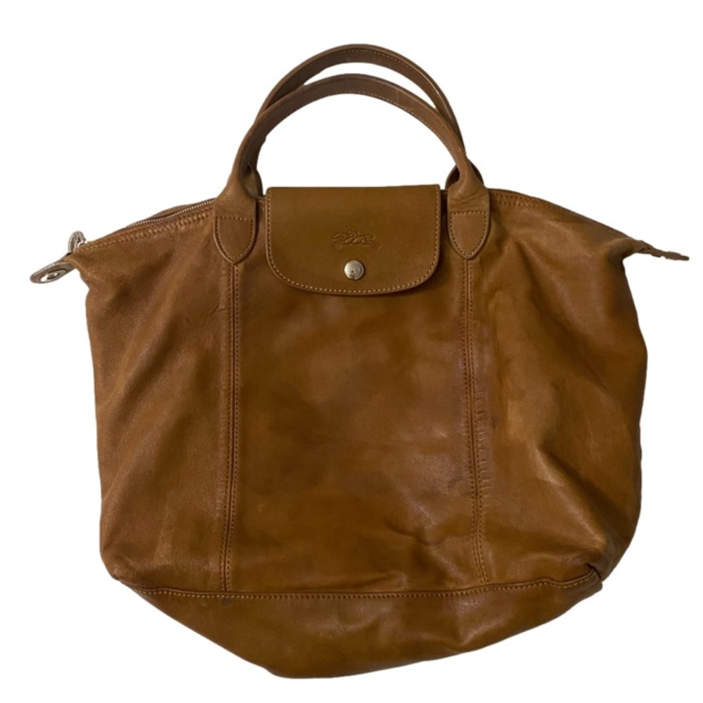 Longchamp Medium Brown Leather Modele Depose Tote(Flawed)